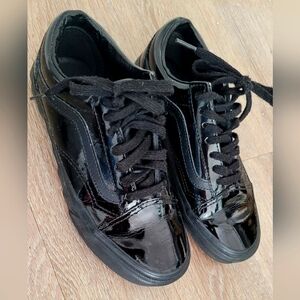 Vans Black Patent Sneakers